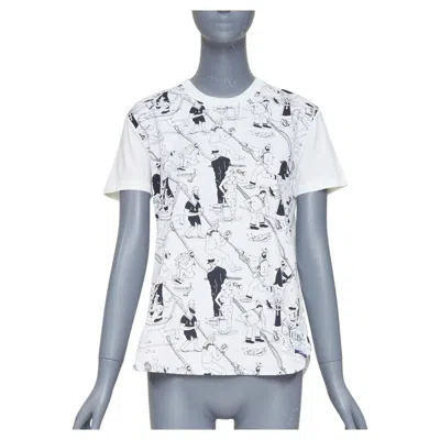 Pre-owned Prada 2016 Christophe Chemin The Important Ones White Print Tshirt M