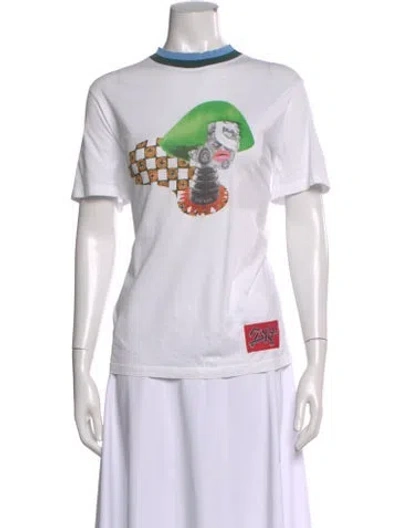 Pre-owned Prada 2016 Graphic Print T-shirt In White