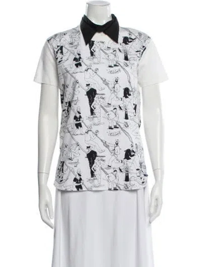 Pre-owned Prada 2016 Graphic Print T-shirt In White