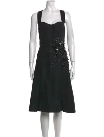 Pre-owned Prada 2016 Knee-length Dress In Black