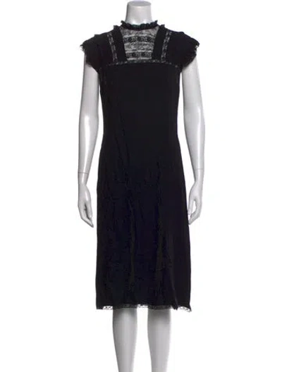 Pre-owned Prada 2016 Knee-length Dress In Black