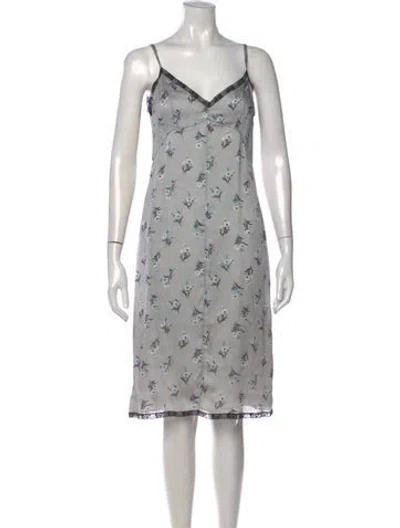 Pre-owned Prada 2016 Knee-length Dress In Gray