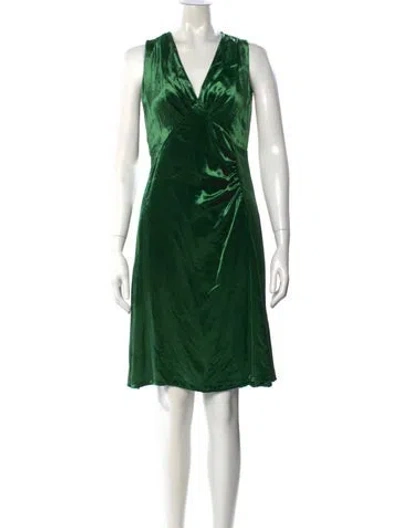 Pre-owned Prada 2016 Knee-length Dress In Green