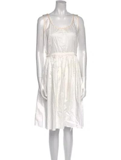 Pre-owned Prada 2016 Knee-length Dress In White