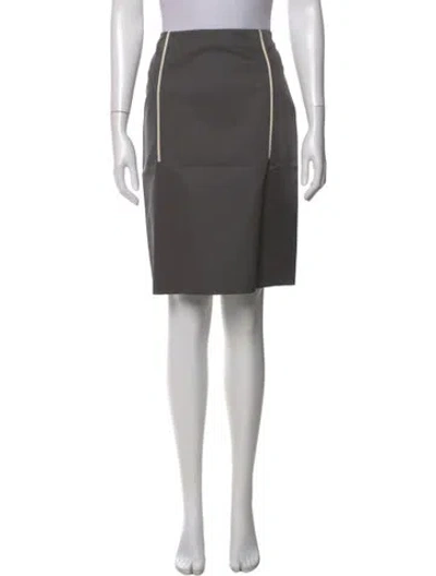 Pre-owned Prada 2016 Knee-length Skirt In Gray