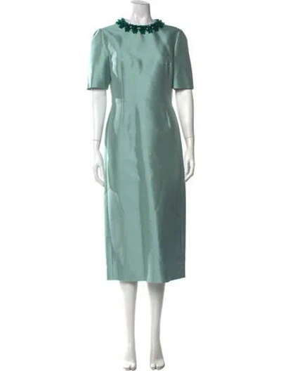 Pre-owned Prada 2016 Long Dress In Green