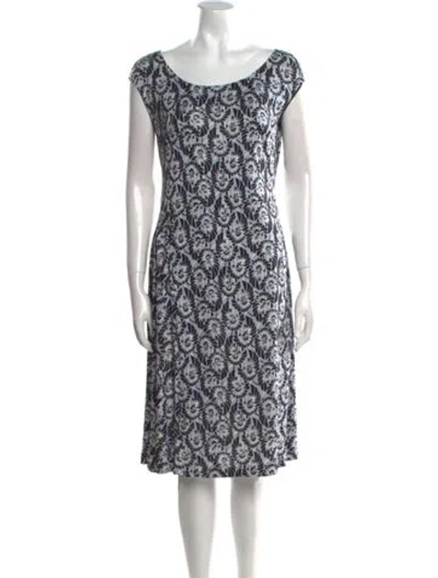Pre-owned Prada 2016 Midi Length Dress In Blue