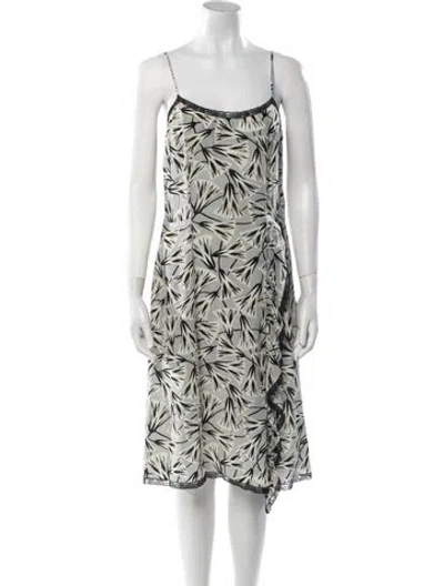 Pre-owned Prada 2016 Midi Length Dress In Gray