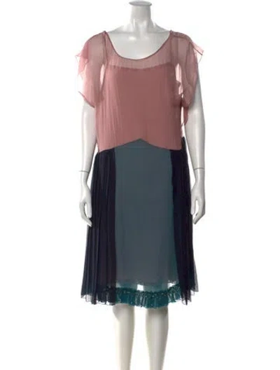 Pre-owned Prada 2016 Midi Length Dress In Multi