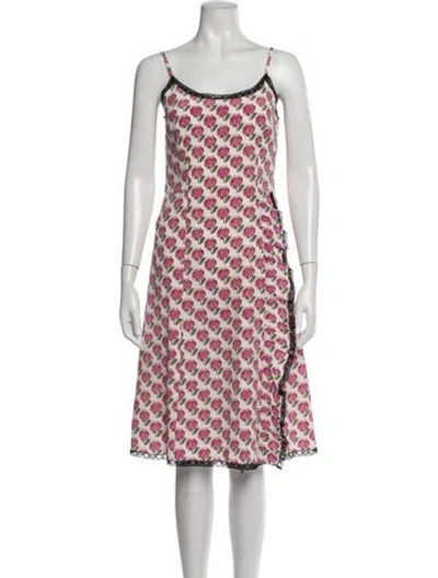 Pre-owned Prada 2016 Midi Length Dress In Multicolor