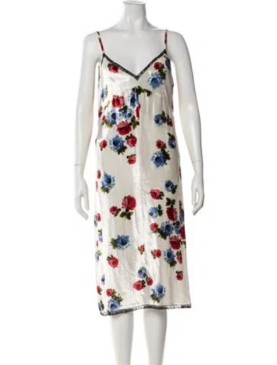 Pre-owned Prada 2016 Midi Length Dress In Neutral