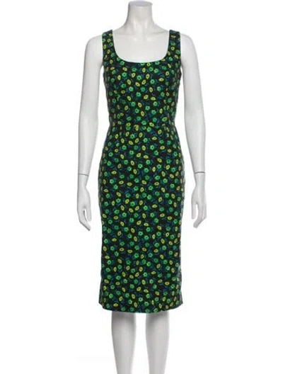 Pre-owned Prada 2016 Midi Length Dress W/ Tags In Black