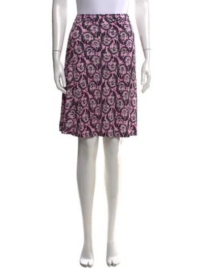 Pre-owned Prada 2016 Midi Length Skirt In Pink