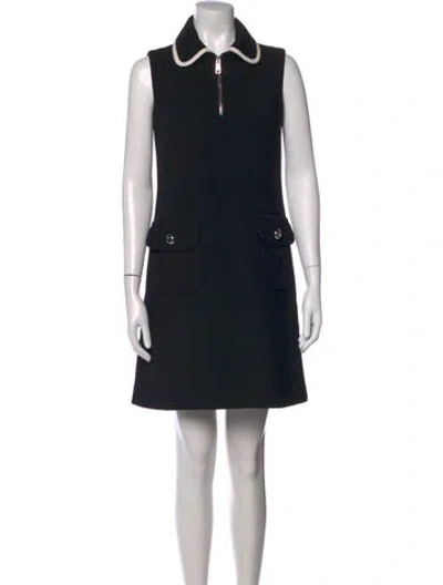 Pre-owned Prada 2016 Mini Dress In Black