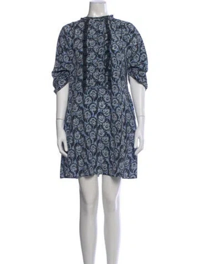 Pre-owned Prada 2016 Mini Dress In Blue