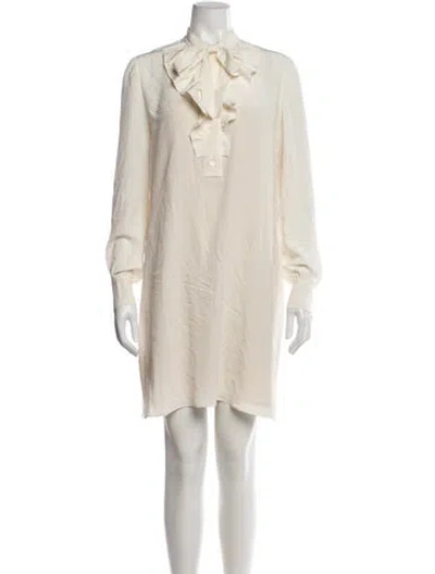 Pre-owned Prada 2016 Mini Dress In Neutral