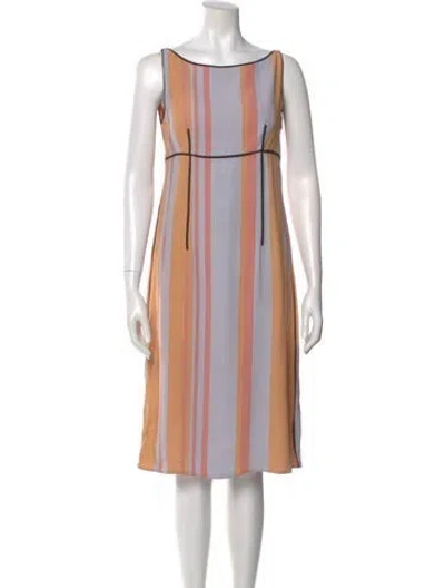 Pre-owned Prada 2016 Mini Dress In Orange