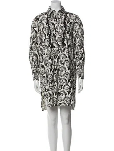 Pre-owned Prada 2016 Mini Dress In White