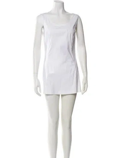 Pre-owned Prada 2016 Mini Dress In White