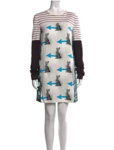 Pre-owned Prada 2016 Mini Dress In White