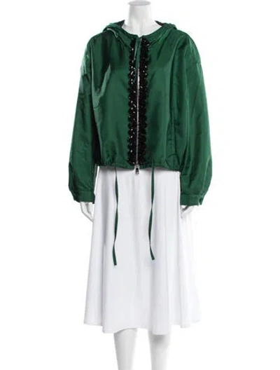 Pre-owned Prada 2016 Nylon Evening Jacket In Green