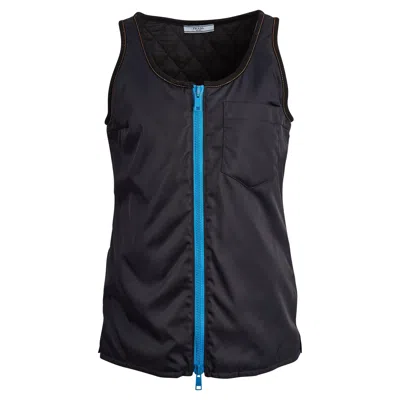 Pre-owned Prada 2016 Nylon Navy Blue Zip Up Sleeveless Vest
