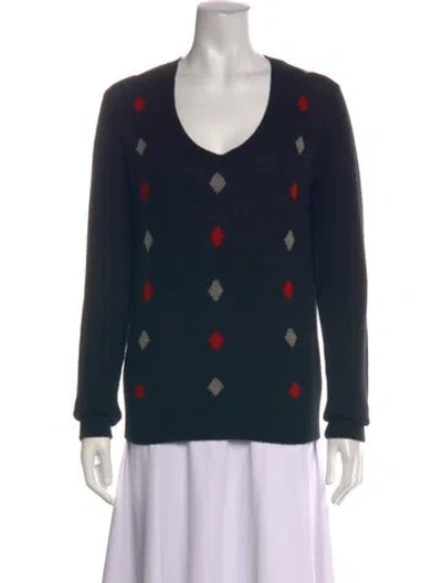 Pre-owned Prada 2016 Patterned Sweater In Blac