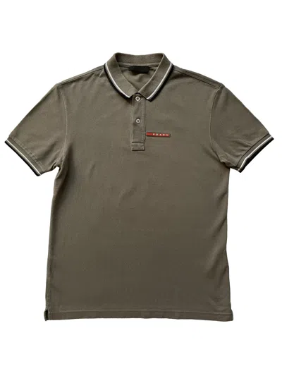 Pre-owned Prada 2016  Taupe Grey Polo In Brown