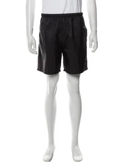 Pre-owned Prada 2016 Signature Logo Swim Trunks In Black