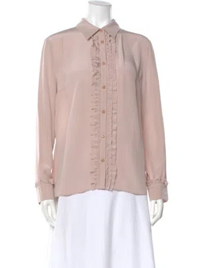 Pre-owned Prada 2016 Silk Blouse In Pink