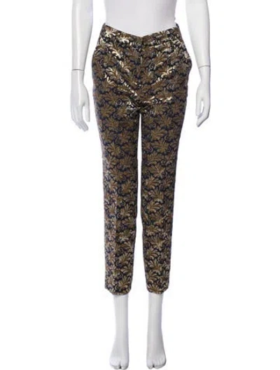 Pre-owned Prada 2016 Straight Leg Pants W/ Tags In Blue/gold