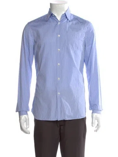 Pre-owned Prada 2016 Striped Shirt In Blue