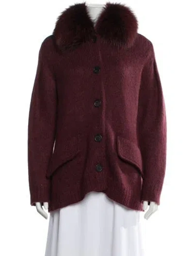 Pre-owned Prada 2016 Sweater In Burgundy