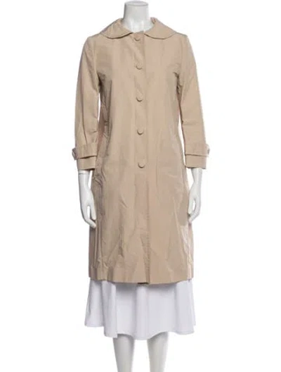 Pre-owned Prada 2016 Trench Coat In Neutral