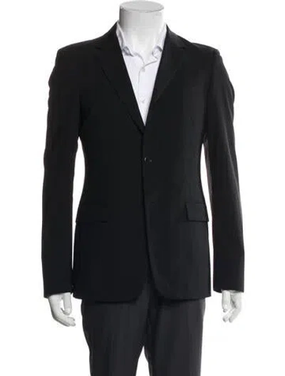 Pre-owned Prada 2016 Virgin Wool Blazer In Blue