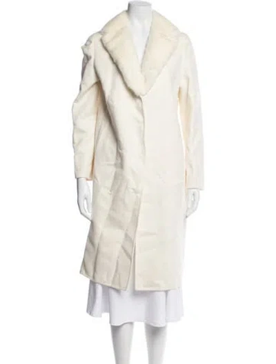 Pre-owned Prada 2016 Virgin Wool Coat W/ Tags In Neutrals