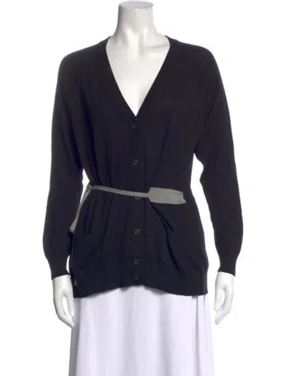 Pre-owned Prada 2016 Virgin Wool Sweater In Black