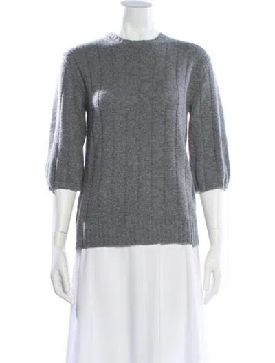 Pre-owned Prada 2016 Virgin Wool Sweater In Gray