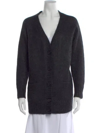 Pre-owned Prada 2016 Virgin Wool Sweater In Gray