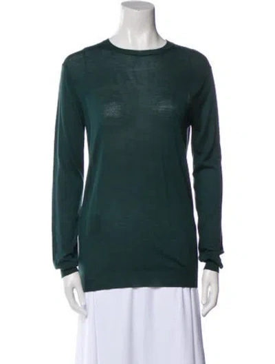 Pre-owned Prada 2016 Virgin Wool Sweater In Green
