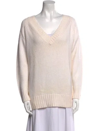 Pre-owned Prada 2016 V-neck Sweater In Neutral