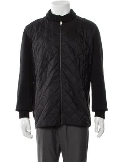 Pre-owned Prada 2016 Wool Cardigan In Black