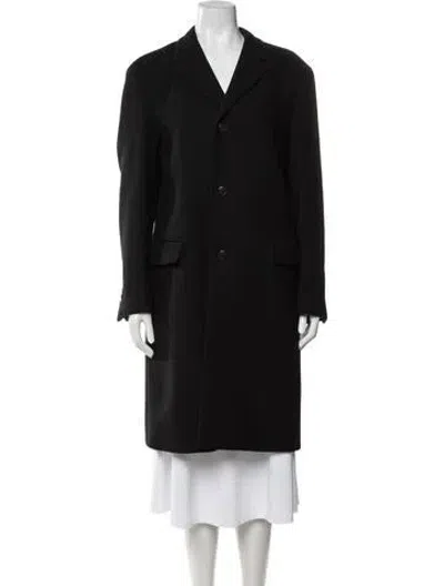 Pre-owned Prada 2016 Wool Coat In Black