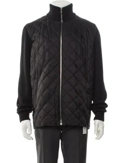 Pre-owned Prada 2016 Wool Puffer Coat In Black
