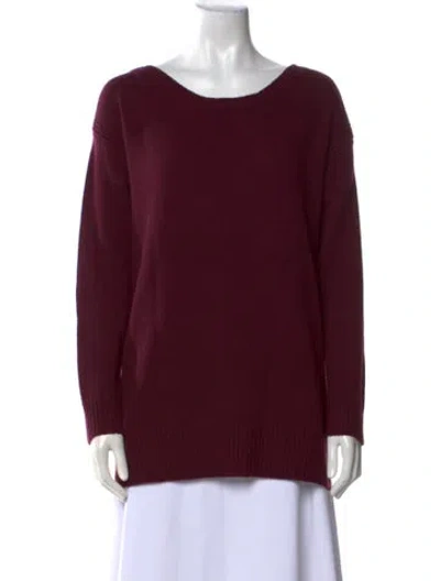 Pre-owned Prada 2016 Wool Sweater In Burgundy