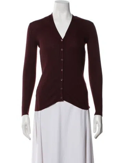 Pre-owned Prada 2016 Wool Sweater In Burgundy