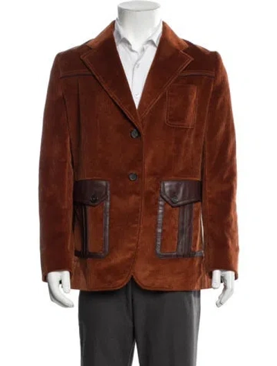 Pre-owned Prada 2017 Blazer In Brown/orange