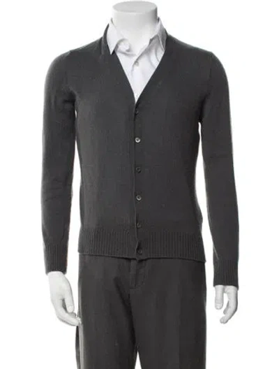 Pre-owned Prada 2017 Cashmere Cardigan In Grey