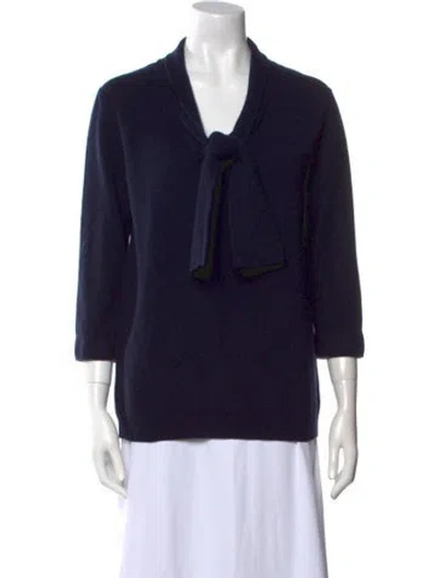 Pre-owned Prada 2017 Cashmere Sweater In Blue