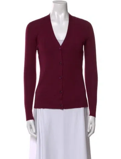 Pre-owned Prada 2017 Cashmere Sweater In Burgundy